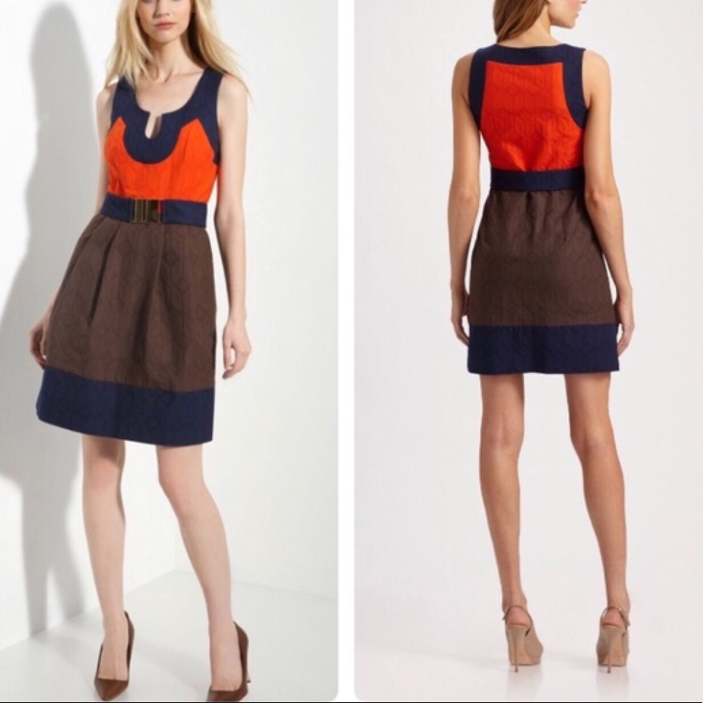 Milly Belted Color Block Dress (NEVER WORN)